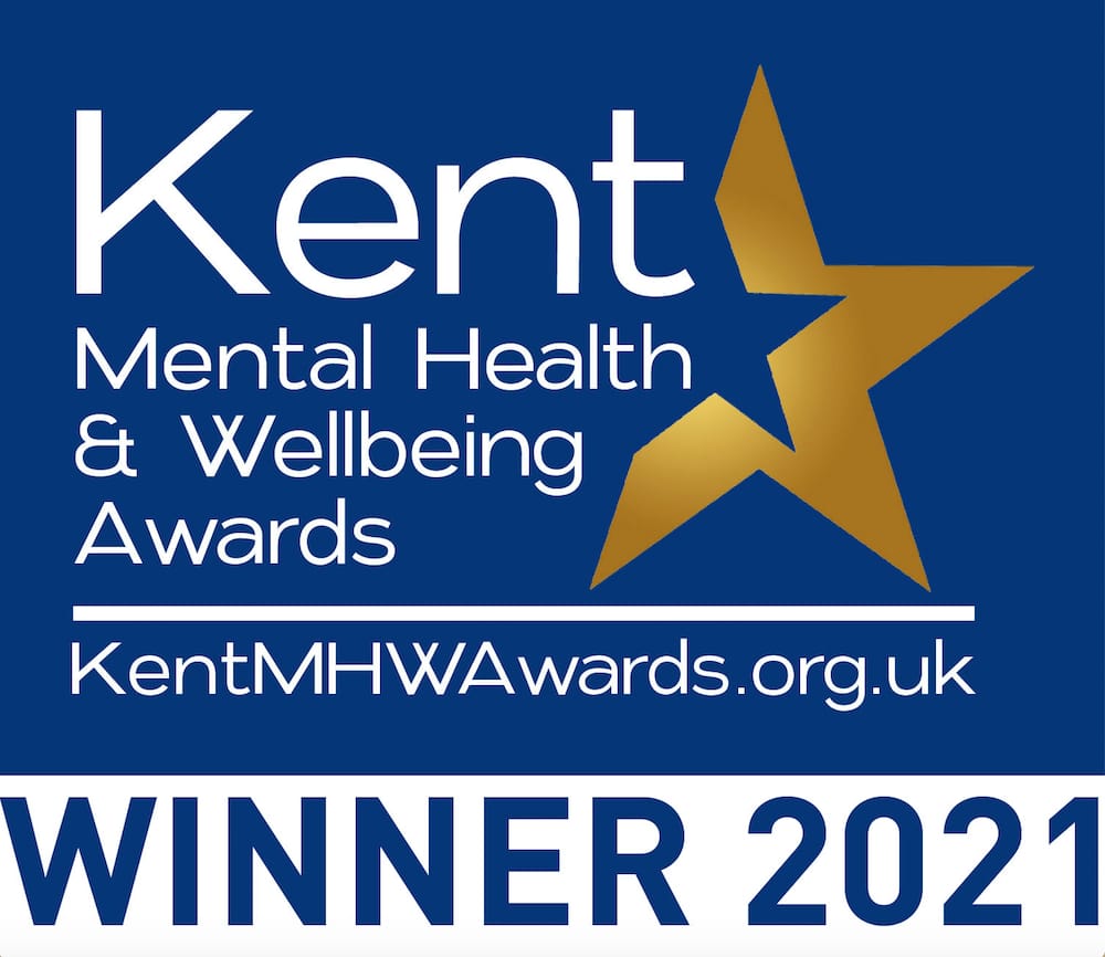 Kent Mental Health & Wellbeing award 1000 wide 72dip Living Words